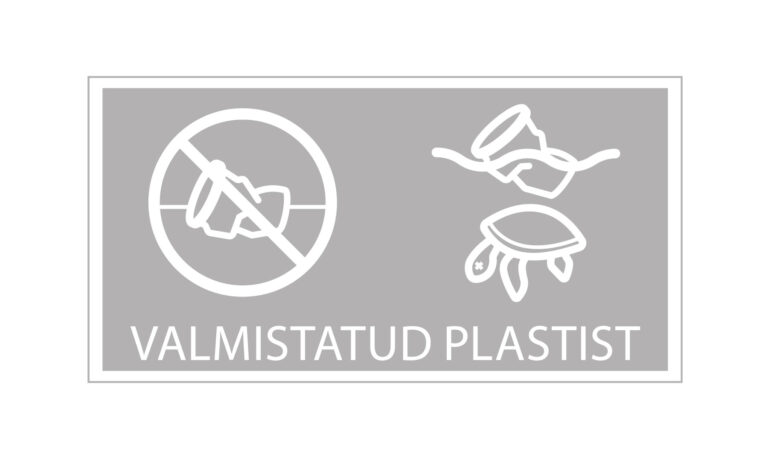 "Toode sisaldab plasti" hallides toonides