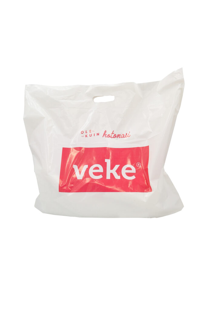 Veke auksangaga kilekott